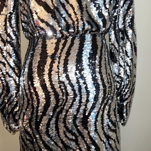 Ted Baker Louu Sequin Mini Dress US Size 2 - Picture 4 of 13